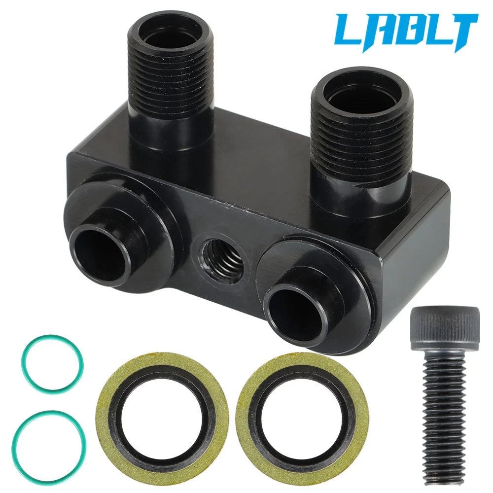 LABLT Adapter w/Cap Screw Fitting for LSX LS1 Swap AC Compressor (CNC Machined)