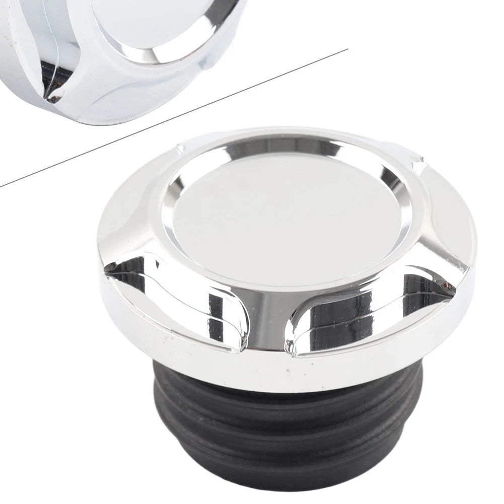 CNC Cut Chrome Gas Cap Fuel Tank Right-hand Thread Fit For Harley Dyna Softail