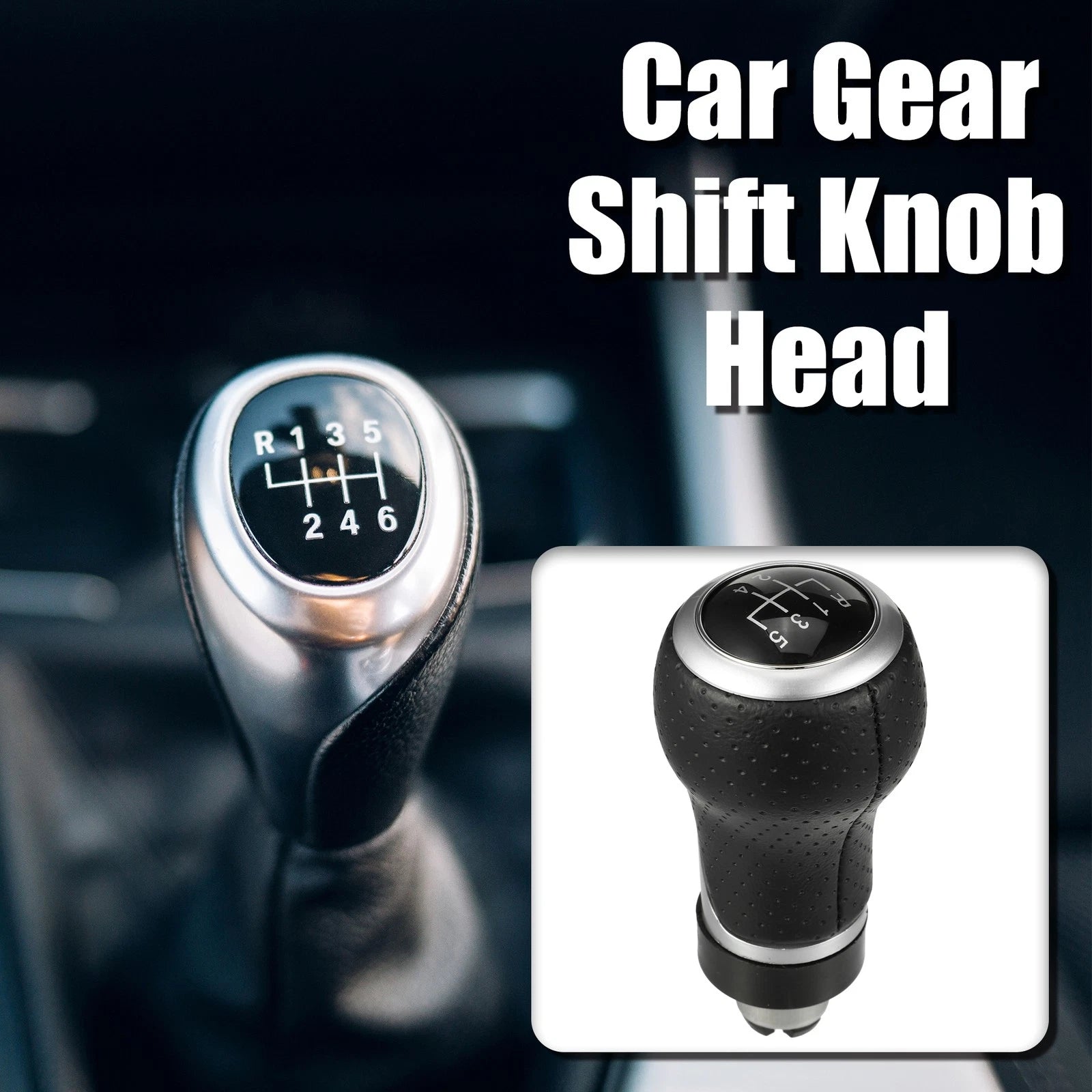 Gear Shift Knob Head Handle Replacement for Audi A3 (2003–2013) Black