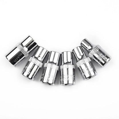 Set of 6 Steel Wrenches Drive Socket E4-E10 for Star Bolts