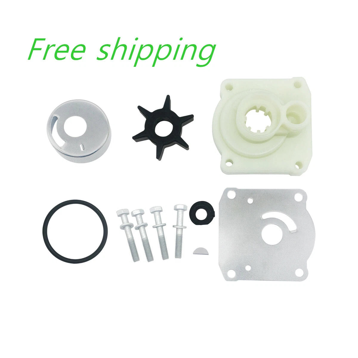 Water Pump Impeller Repair Kit for Yamaha 25HP Outboard (4-Stroke) (61N-W0078-11-00)