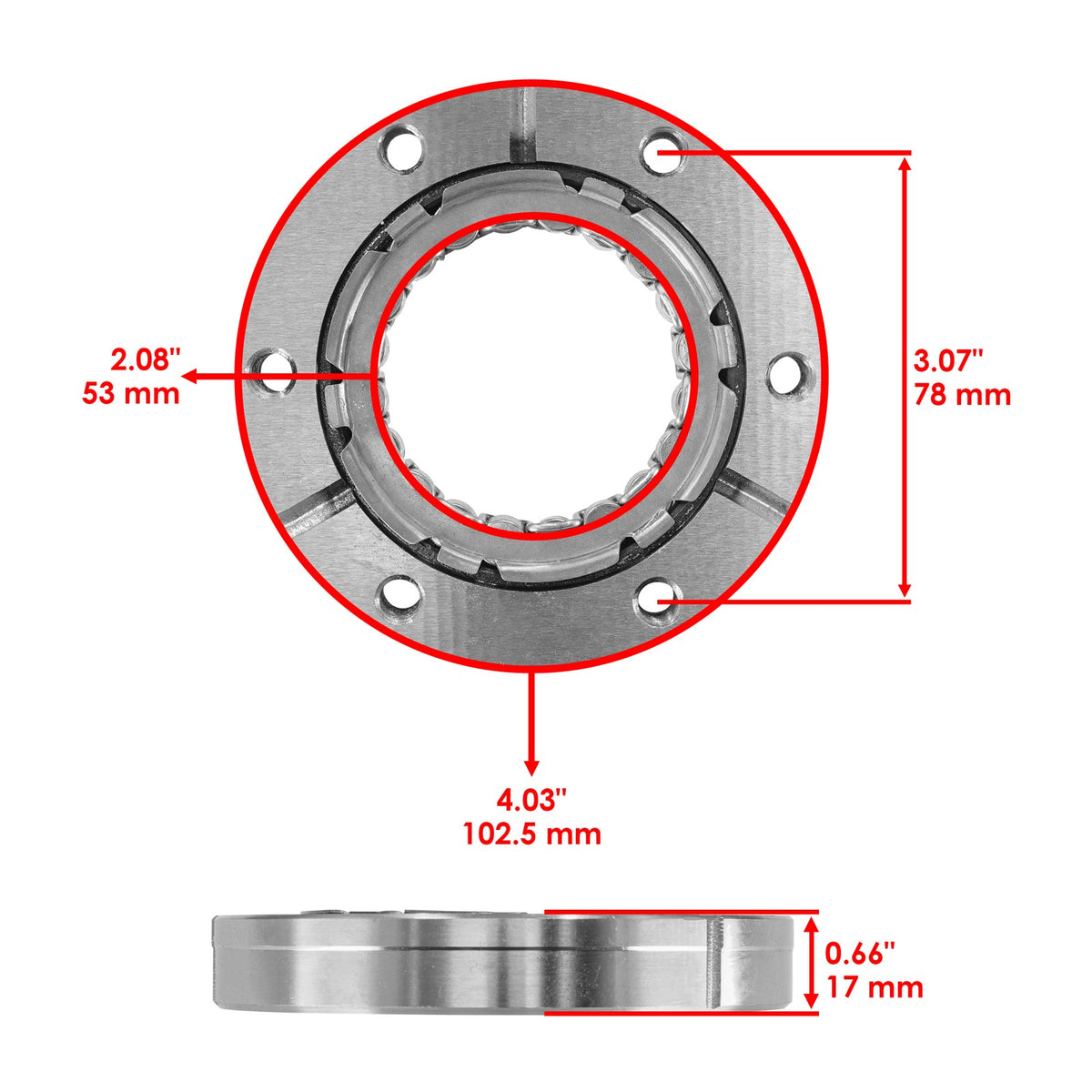 Starter Clutch One Way Bearing Sprag Replacement for Honda TRX420TE (2007–2016)