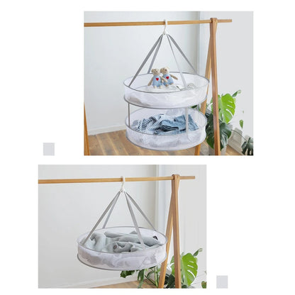 Double-Layer Drying Basket for Indoor Outdoor Use