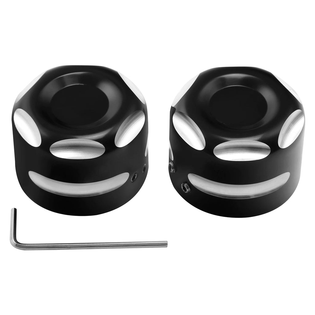 Front Axle Cap Nut Covers for Harley Sportster Dyna (2009–2022)