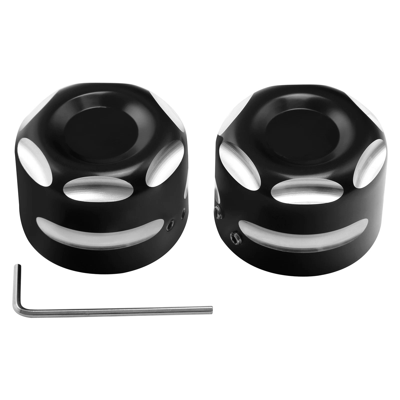 Front Axle Cap Nut Covers for Harley Sportster Dyna (2009–2022)