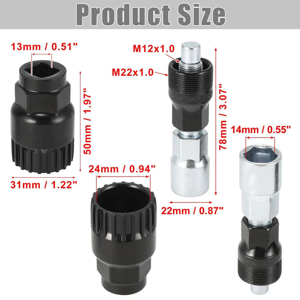 Crank Extractor Puller Kit for Square Taper Bike Repair (1990–2025)
