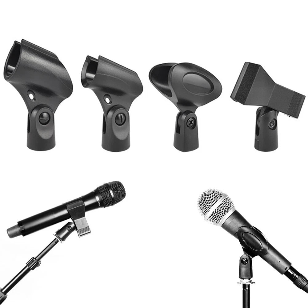 Universal Microphone Clip Clamp with Adapter for Handheld Mic Mount