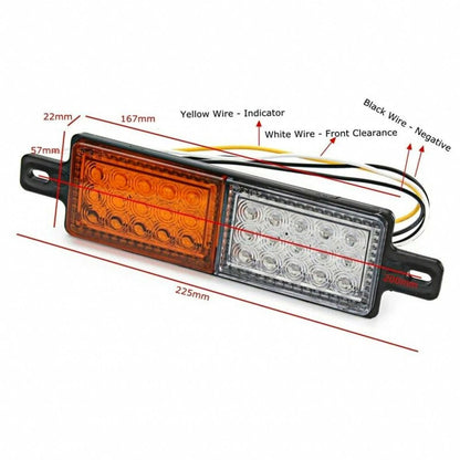 Indicator Light 30 LED Bullbar Accessories Front Black 167mm57mm22mm