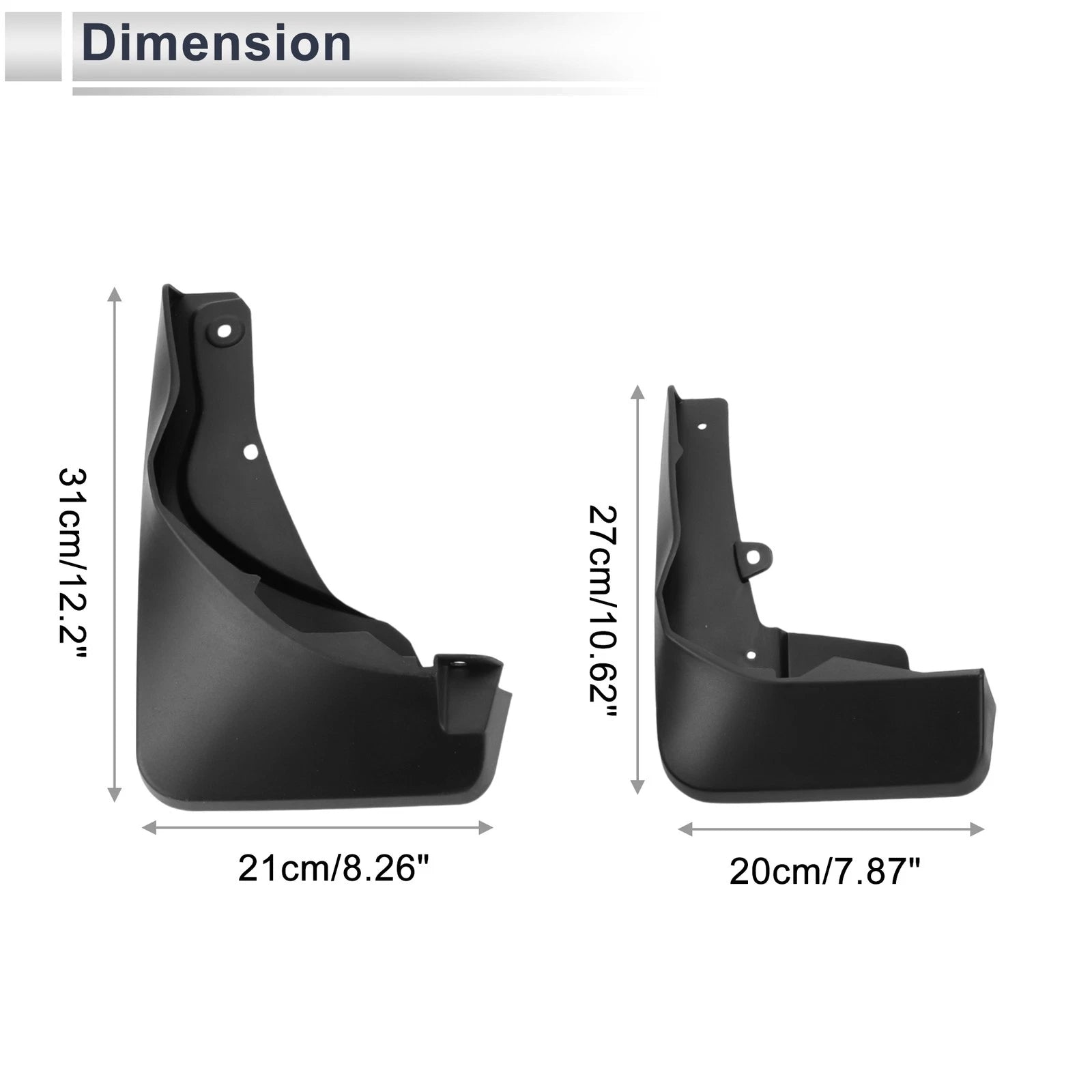Mud Flaps Splash Guards 1 Set Replacement for Audi Q3 Sport (2019–2023)