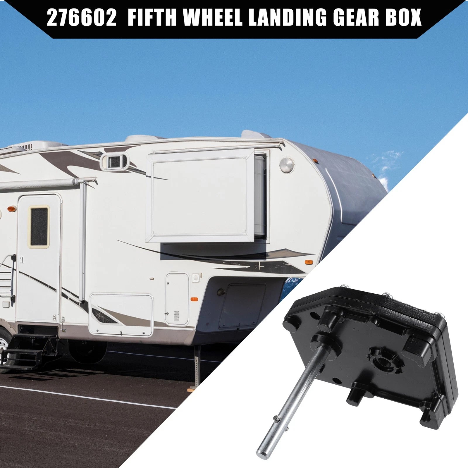 RV Fifth Wheel Power Landing Gear Box Kit for Trailer (2005–2015)