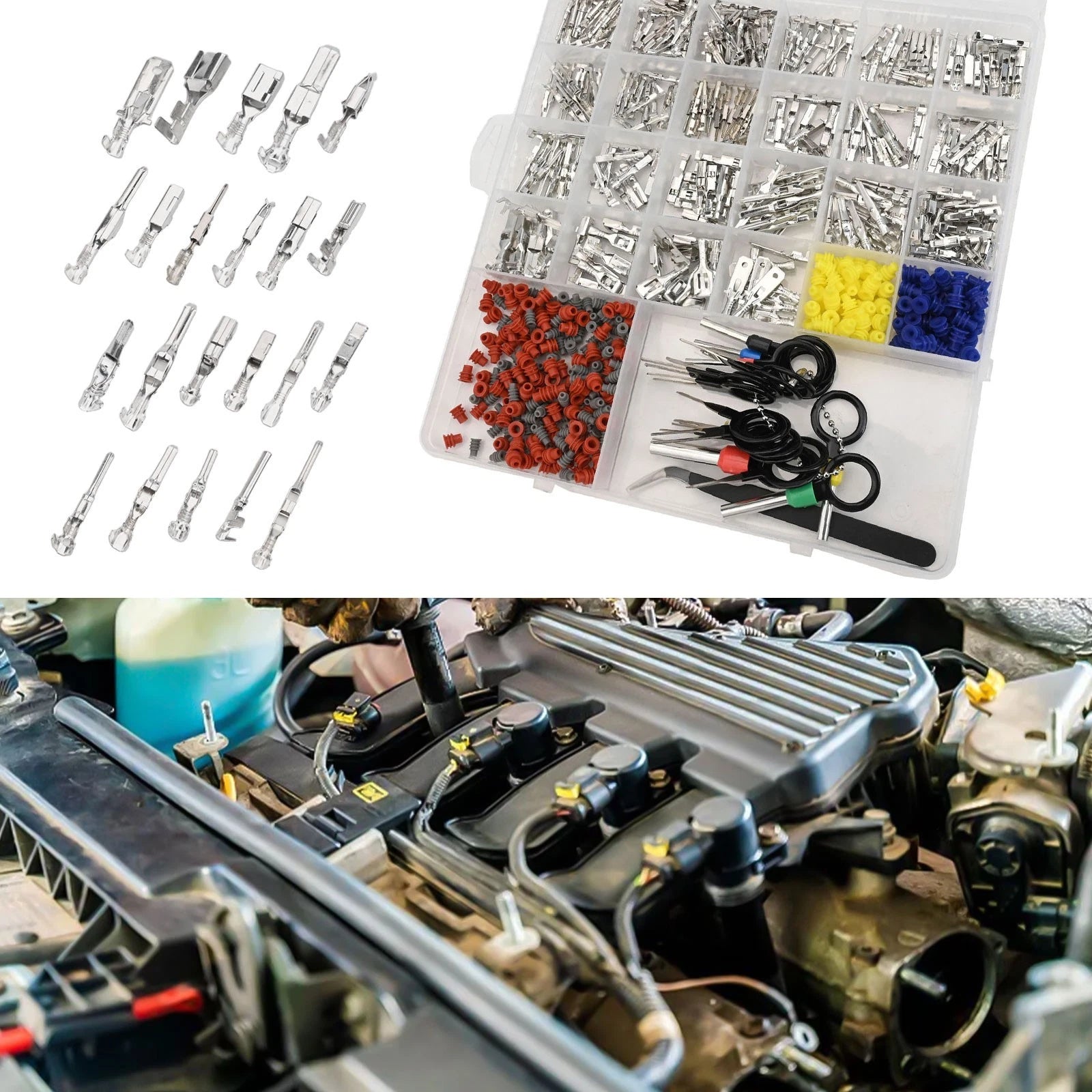 660Pc Electrical Wire Terminal Set with Removal Tools for Universal Use