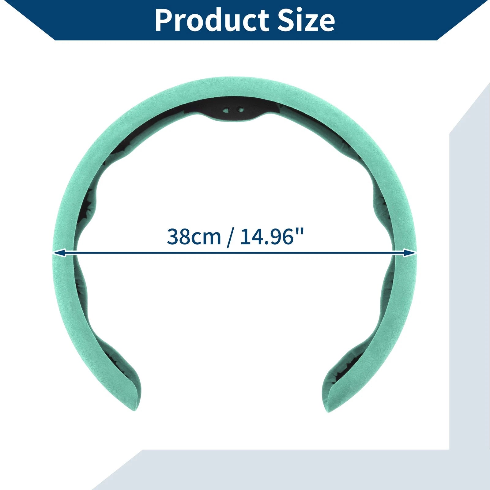Steering Wheel Cover for Universal Fit (14.96", Celeste Blue)
