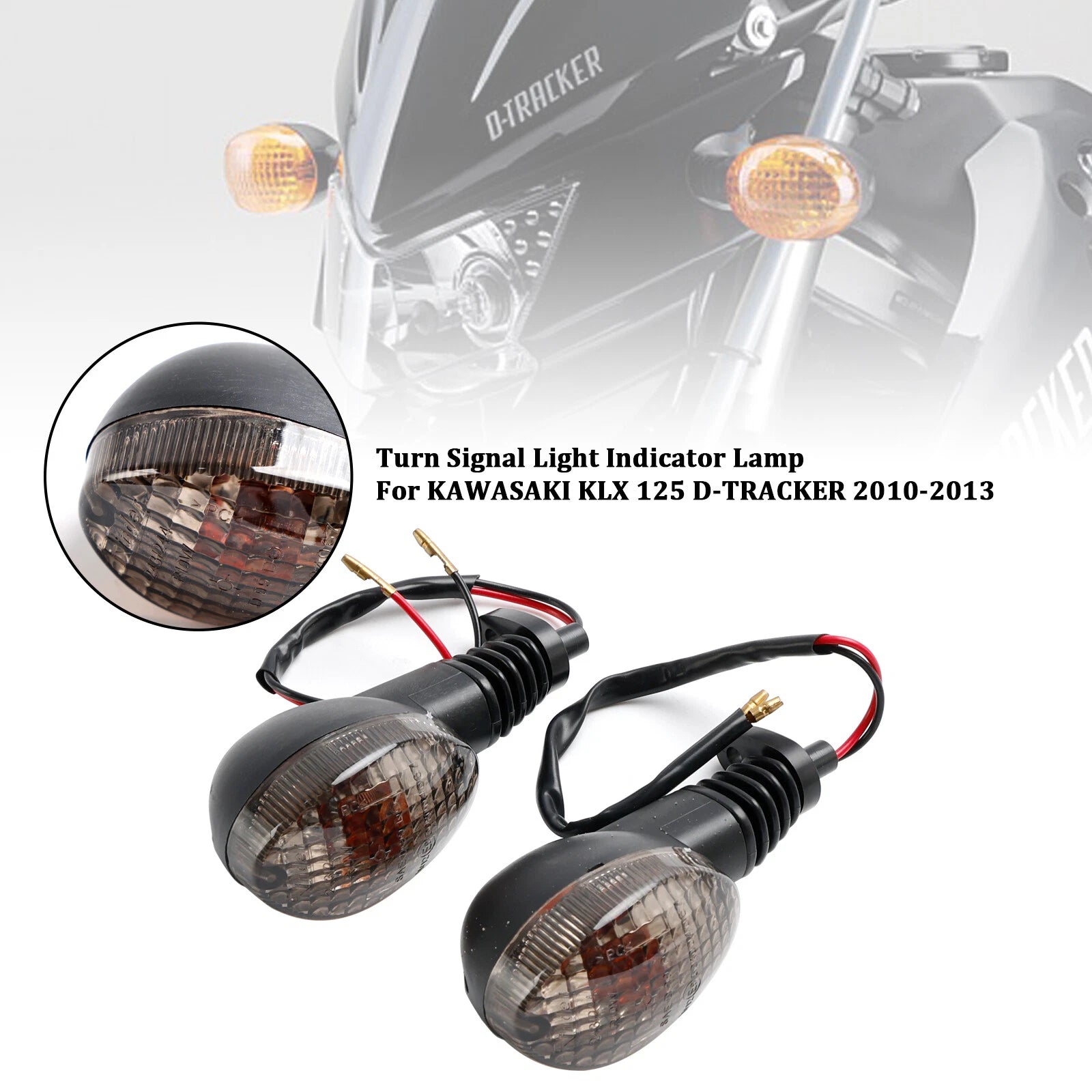 Turn Signal Light Indicator Lamp for Kawasaki Ninja 250R KLX 125 150 250 300 (T9)