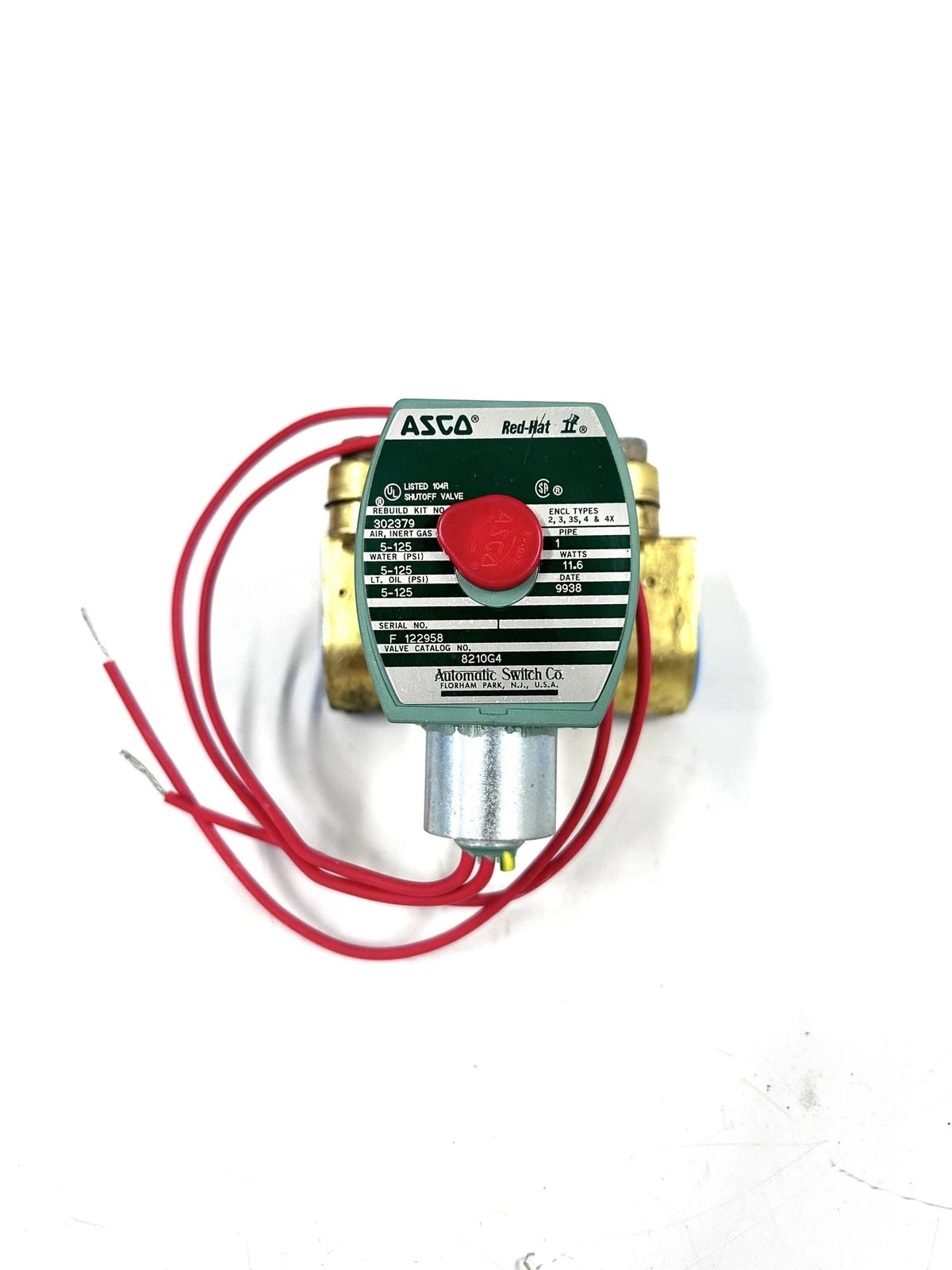 Asco Red-Hat II 8210G4 Solenoid Automatic Switch Valve for Parts