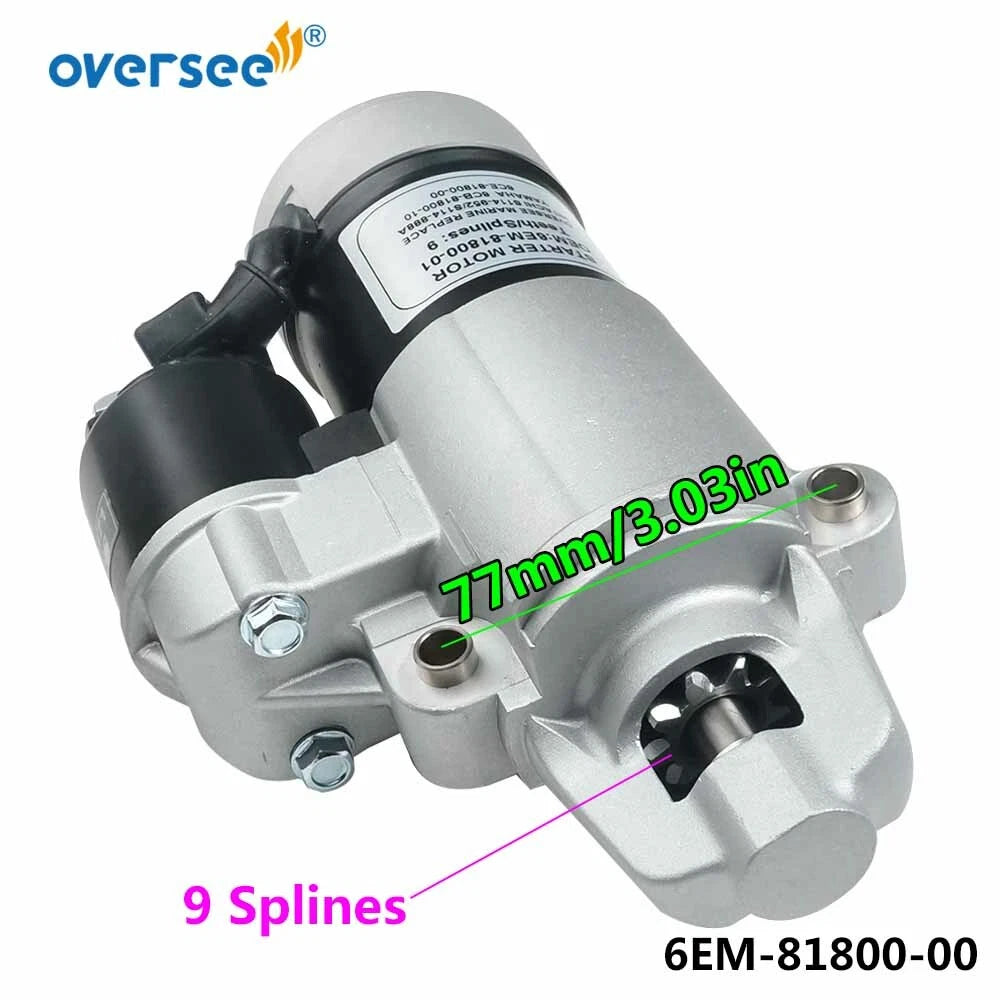 Starter Motor 6EM-81800-00 for Yamaha Outboard 4T 75HP 90HP 150HP F115B