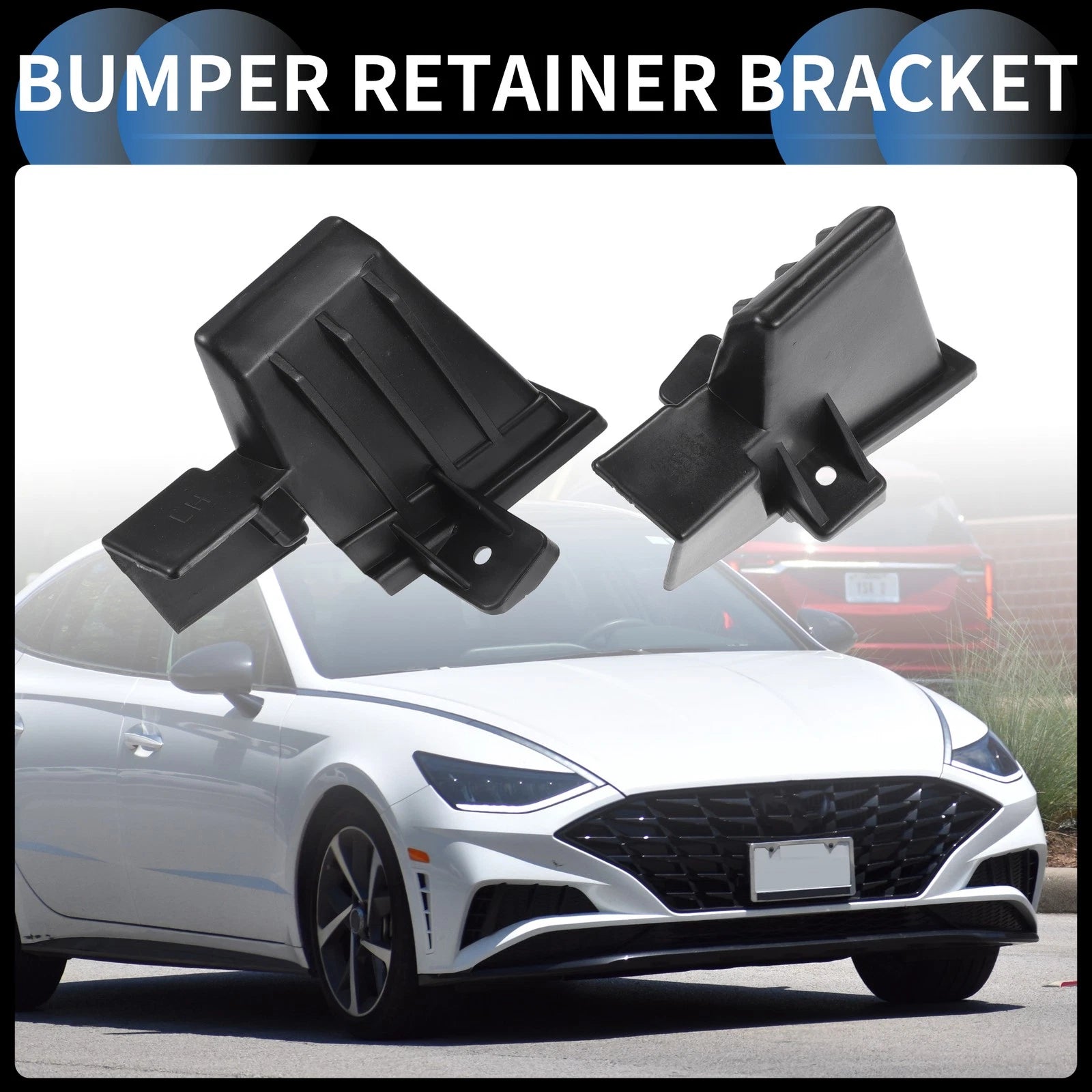 Front Bumper Retainer Bracket Pair Replacement for Hyundai Elantra (2019–2020)
