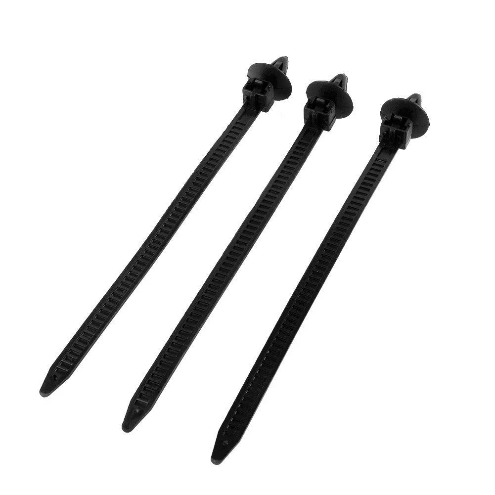 30pcs Nylon Cable Ties for Car Strap Push Zip Mount Retainer Clip Clamp