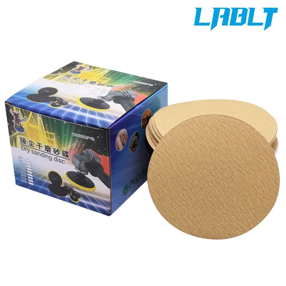 6 Inch 180 Grit Hook Loop Sanding Discs for (100 Pack)