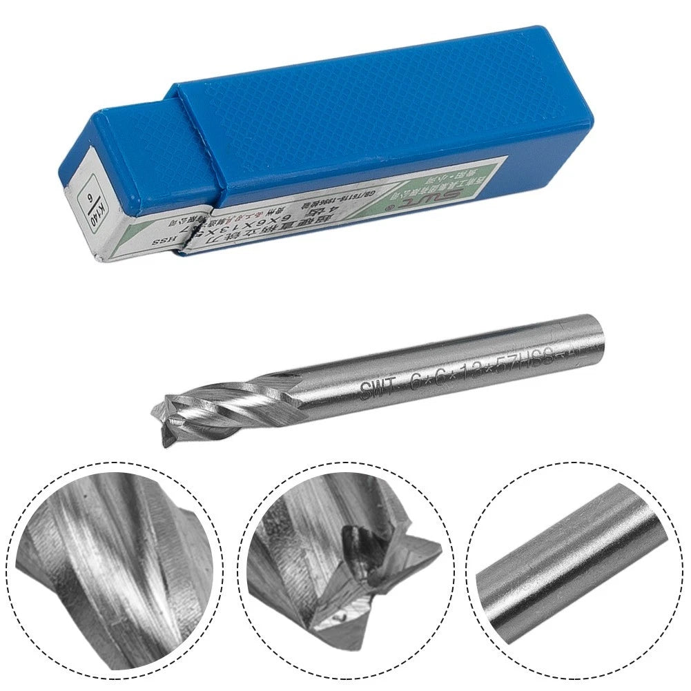 Set of 4 Cutter Drill HSS Shank Bits for Carved Mill End Tool
