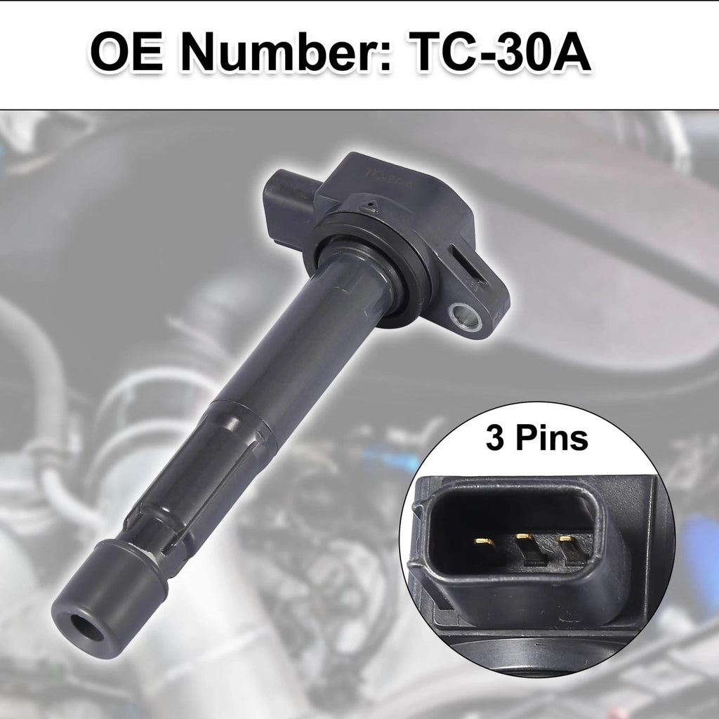 4PCS Ignition Coil Replacement for Honda TC-30A (Plastic Metal) (1980–1990)