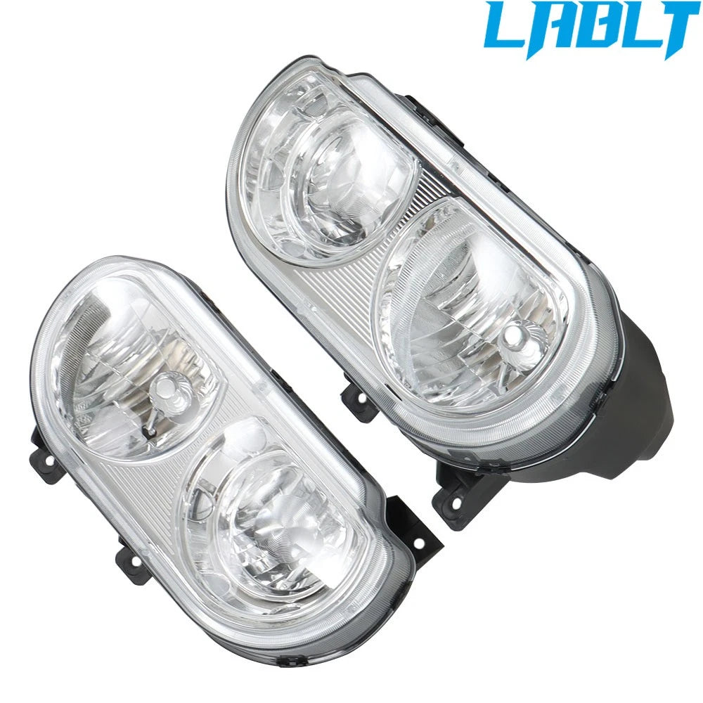Set of 2 Halogen Headlights for Dodge Challenger (2008–2014)