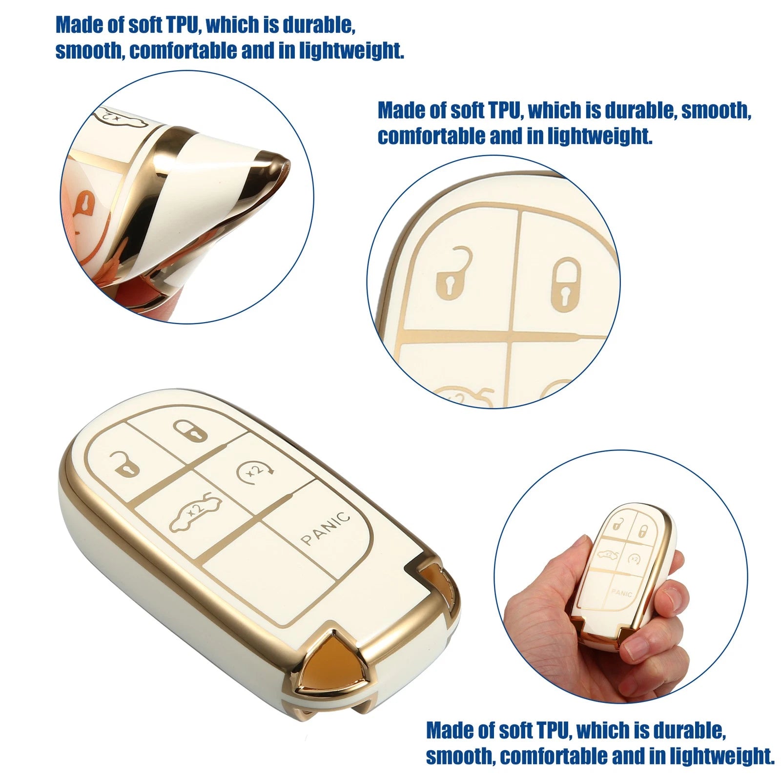 Keyless Entry Remote Cover 5 Button for Dodge Charger Challenger Dart (2011–2019)