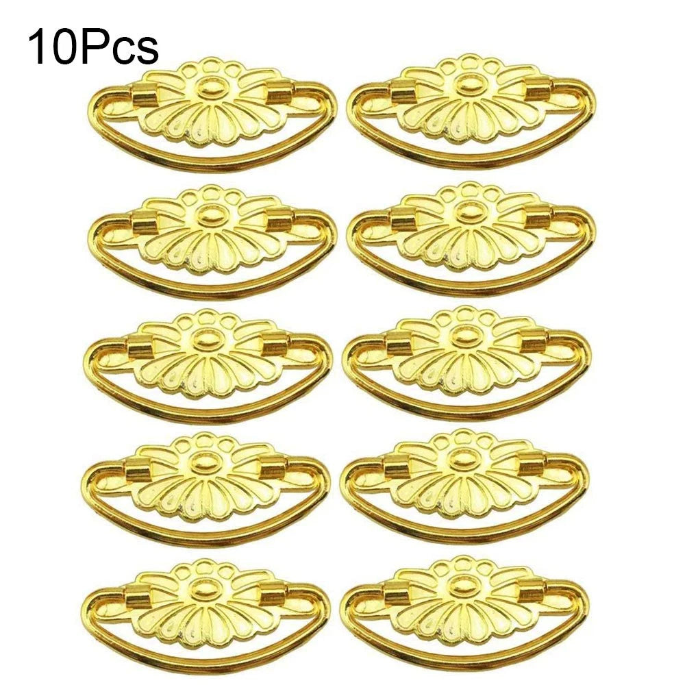 10Pcs Gold Decorative Cabinet Drawer Pull Handles