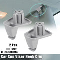 Set of 2 Car Visor Hook Clips for (Gray Plastic)