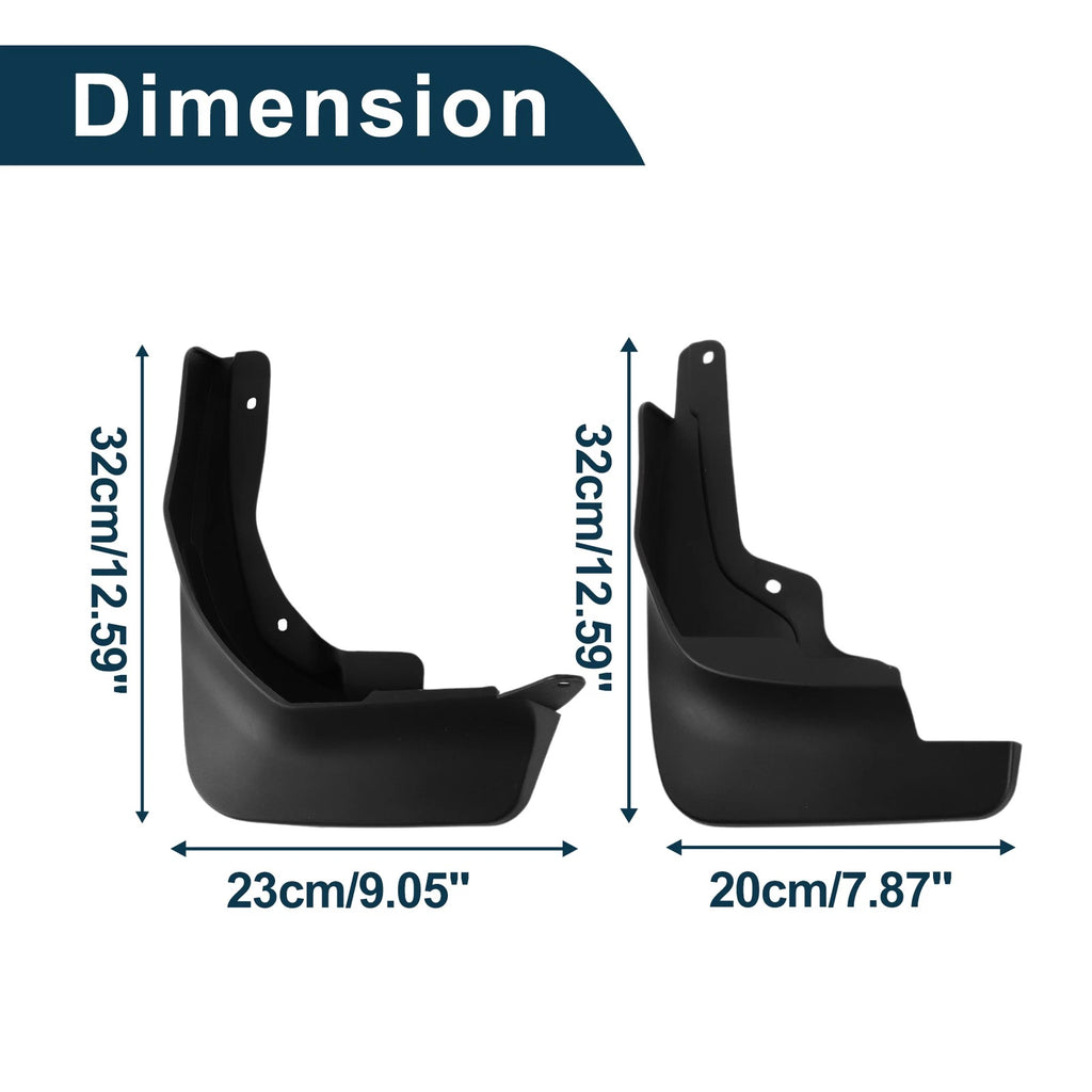 Mud Flaps Splash Guards 1 Set Mud Guards for Volkswagen Tharu (2023–2024)