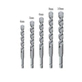Set of 5 Carbide Masonry Drill Bits Hex Shank for Hard Material (4mm-10mm)