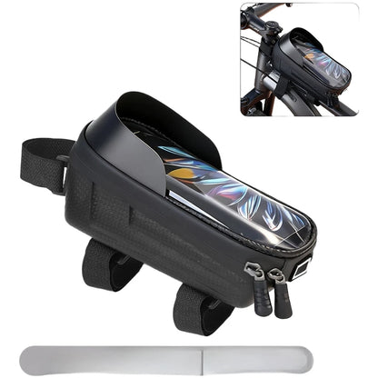 Waterproof Top Tube Bag for Bikes (EVA Hard Shell, Easy Strap Mounting)