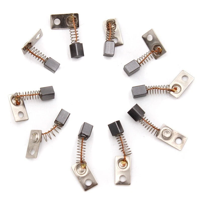 Set of 10 Carbon Brushes for Electric Motor Grinding Machine