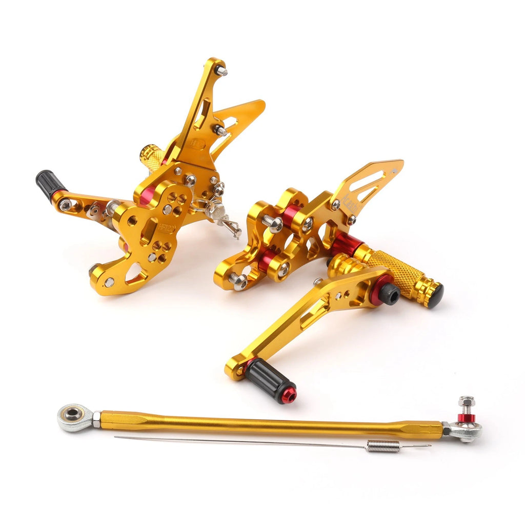 Rearsets Footpegs Pedals for Suzuki GSX-R600 GSXR 750 (2006–2010) Gold