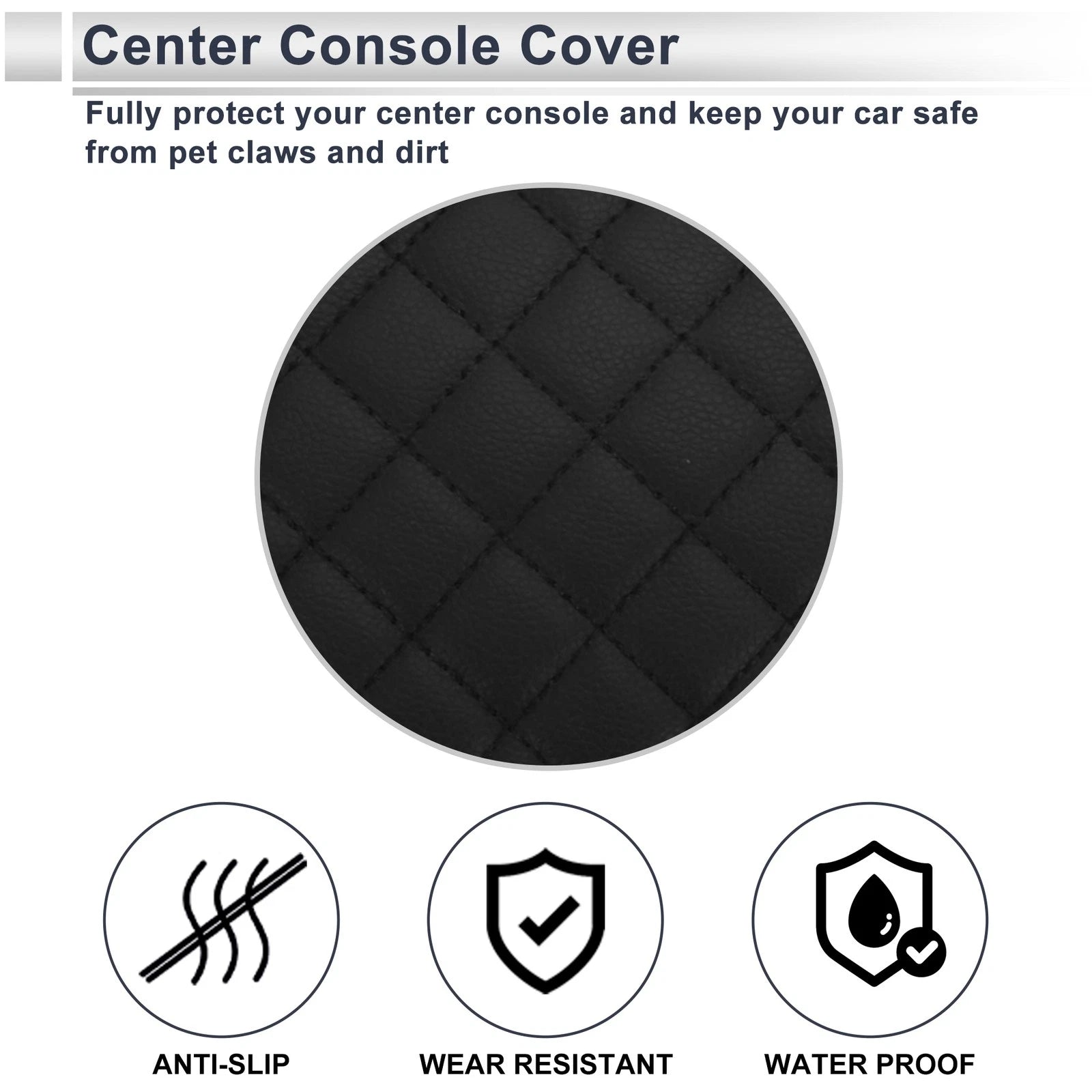Center Console Cover for Tesla Model 3/Model Y (2017–2023) Black