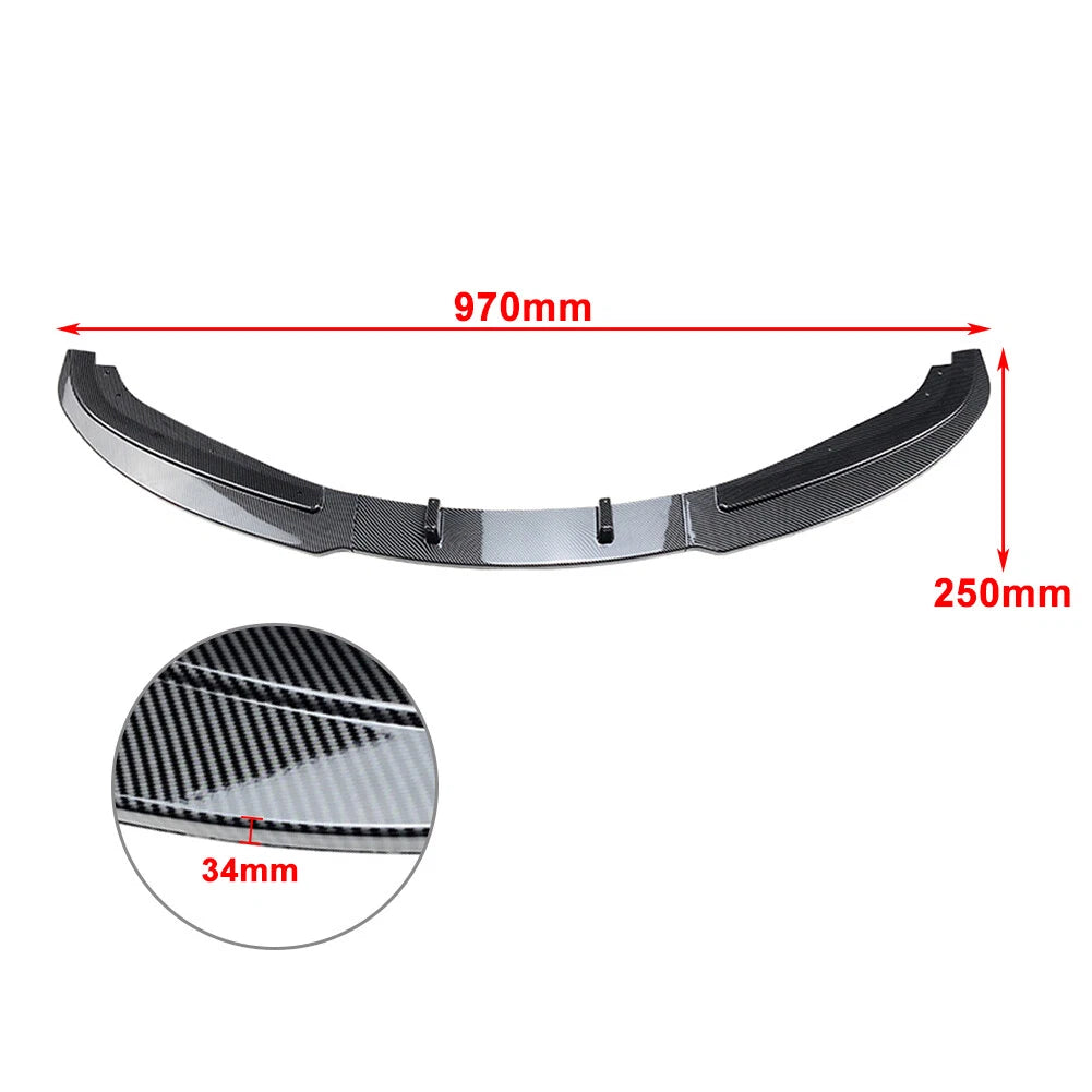 Front Bumper Spoiler Lip for BMW 3 Series E90 (2009–2012)