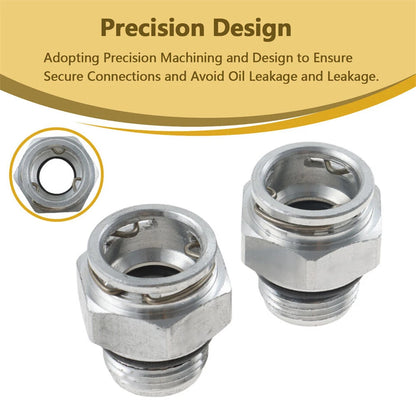 Quick-Connect Transmission Cooler Line Fittings 2-Pack for Dodge Chrysler Jeep