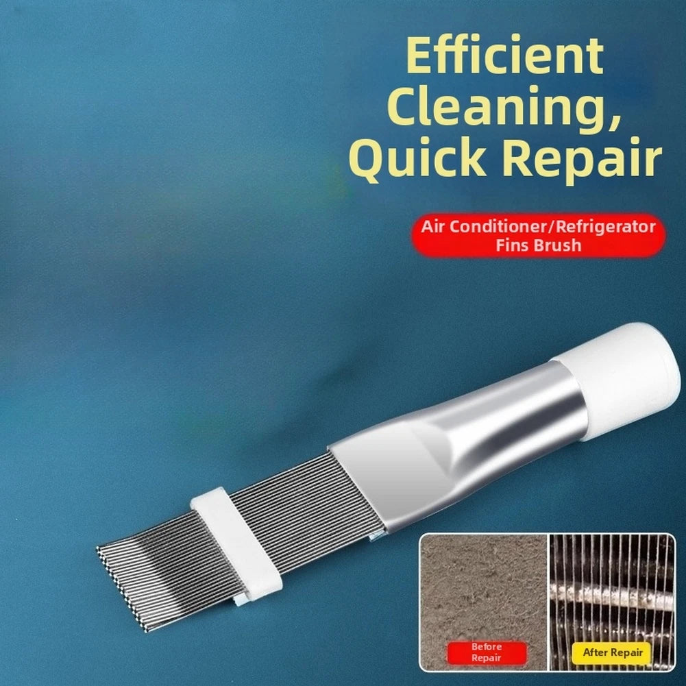 AC condenser fin cleaning comb tool for