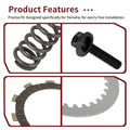 Heavy Duty Clutch Friction Steel Plates w/Spring Bolt for Yamaha YZ250 (2002–2024)