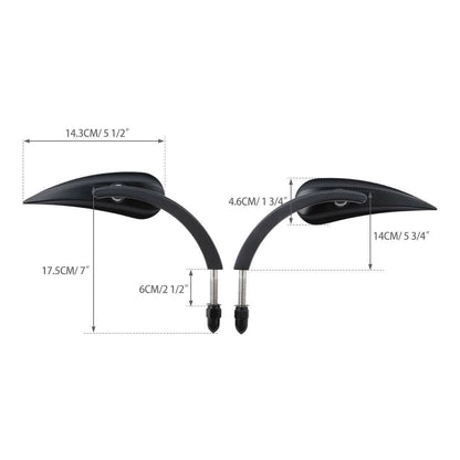 8mm Black Rear-View Mirrors for Harley Heritage Softail Classic Dyna