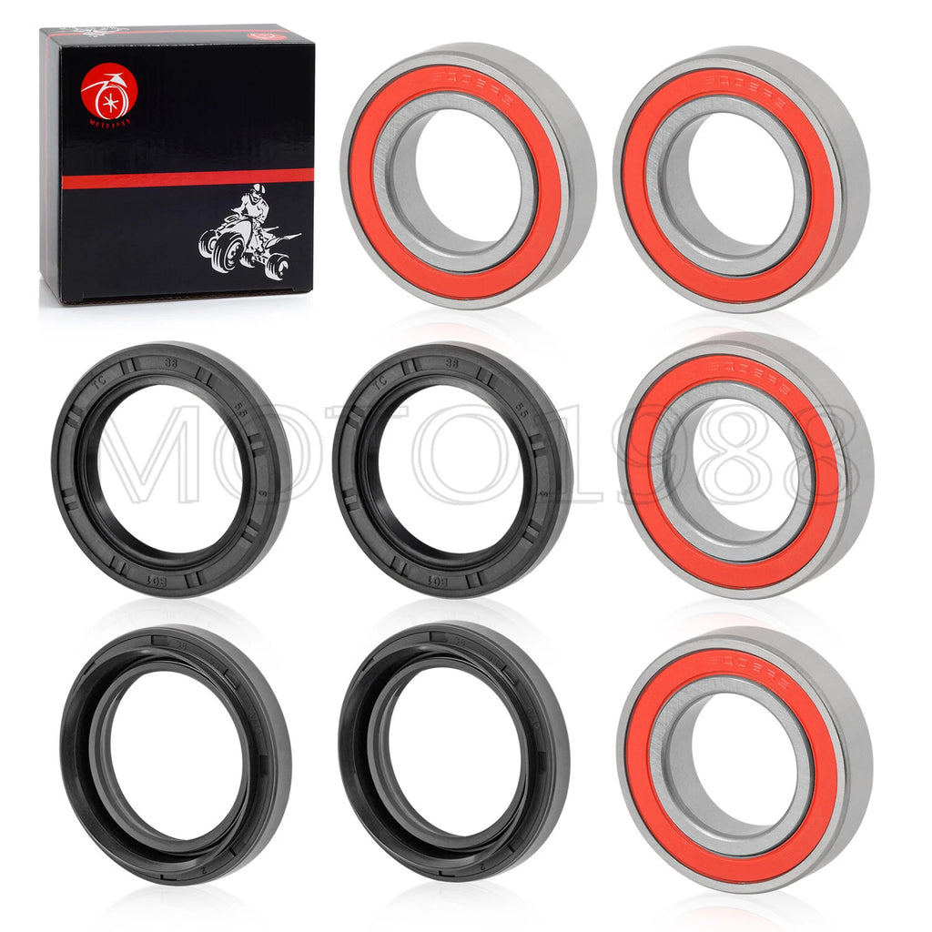 2X Front Wheel Bearing Seal Kits for Yamaha Grizzly 350 400 450 (2007–2008)