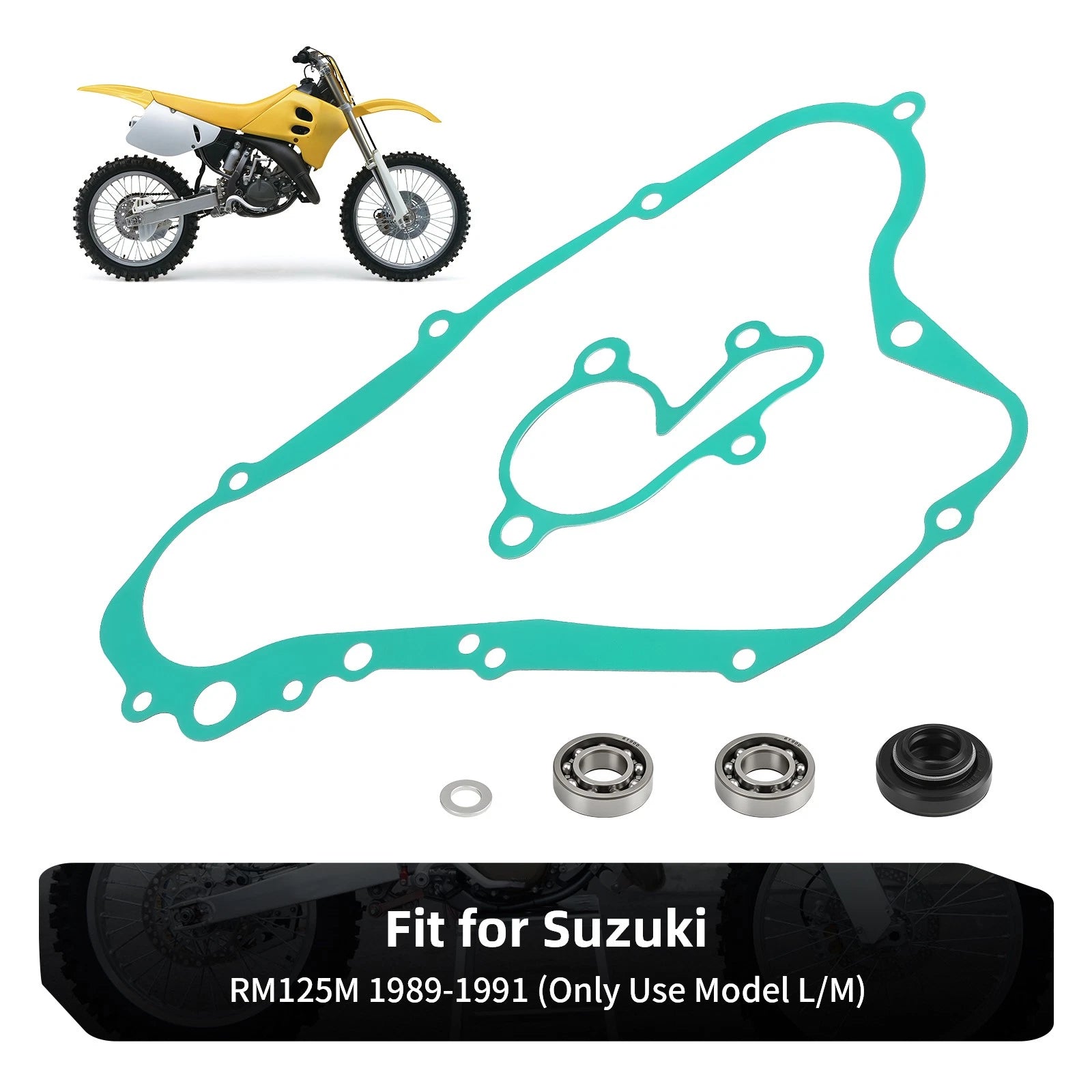 Water Pump Rebuild Kit for Suzuki RM125M (1989–1991) 11482-27C02