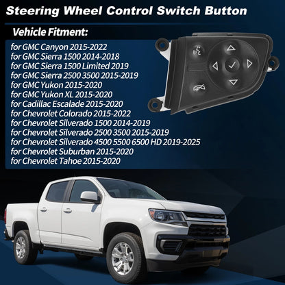 Right Steering Wheel Audio Phone Control Switch for Silverado Sierra (No. 23134237)