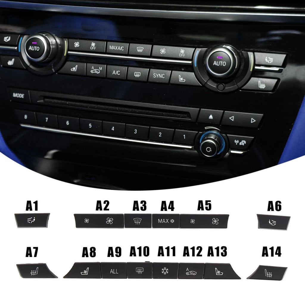 Air Conditioning Control Switch Button Cover for BMW 535i 528i (2011–2017)