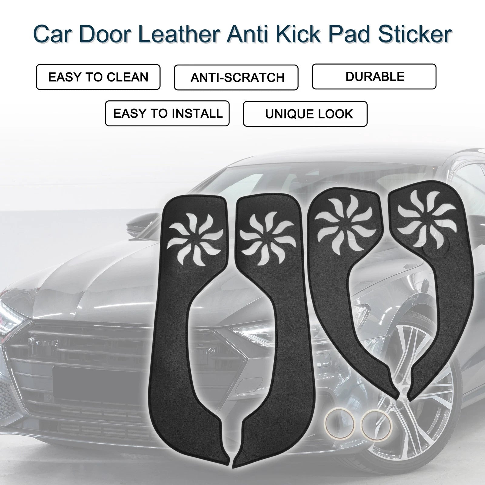 Car Door Leather Anti Kick Pad Sticker for Audi A7 S7 (2009–2015)