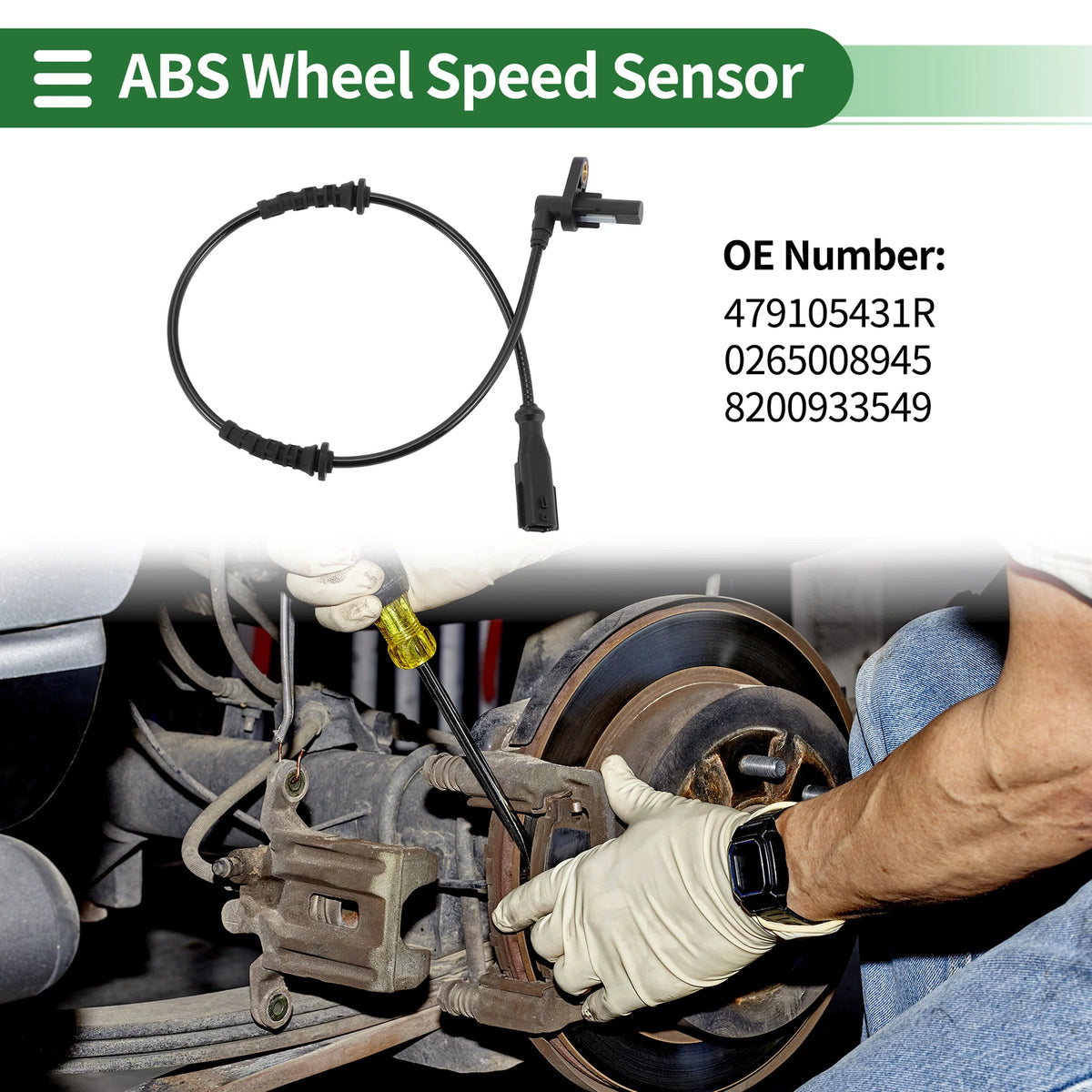 ABS Wheel Speed Sensor for Renault Clio (2001–2012) No. 479105431R, 0265008945