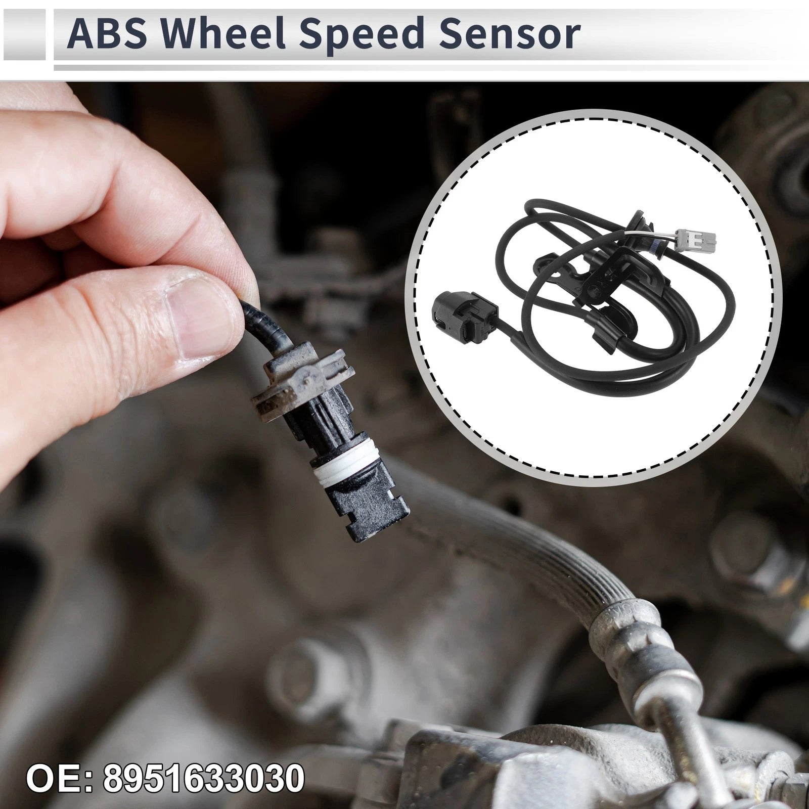 ABS Wheel Speed Sensor Replacement Rear Right for Toyota Camry (2007–2009)