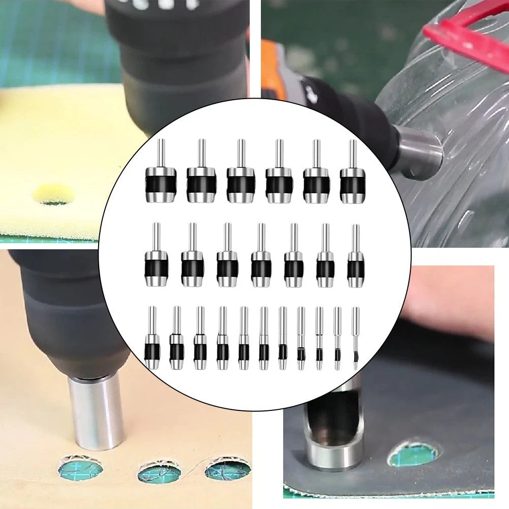 Concentric Hollow Punch Set for Leather, Plastic, Sponge (Reliable Tools)