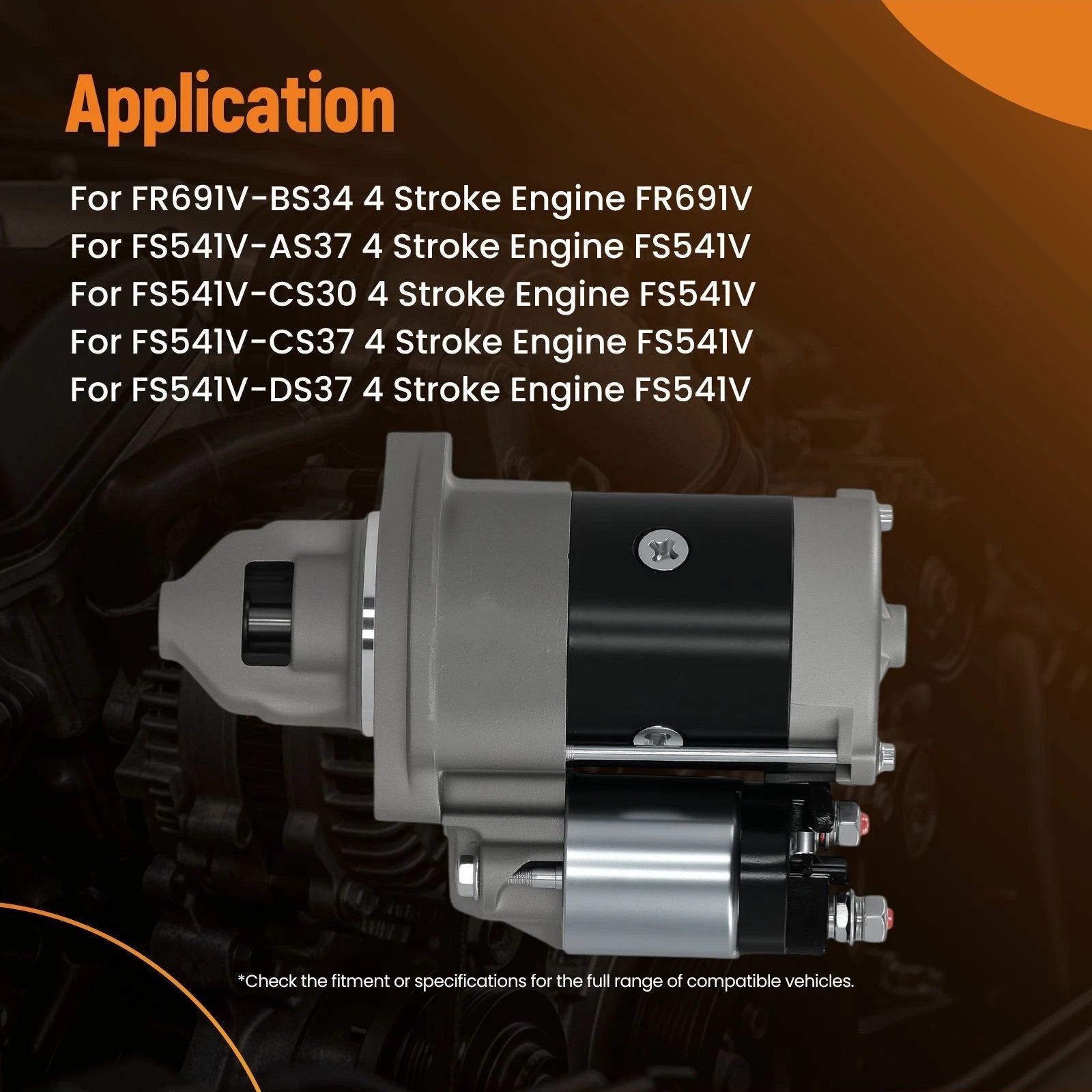 Starter Motor 12V for FS651V FT730V FX730V (4 Stroke Engine) 21163-0754