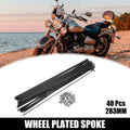 Bicycle Spokes Replacement Kit 13G 283mm with Nipples for Most Bikes