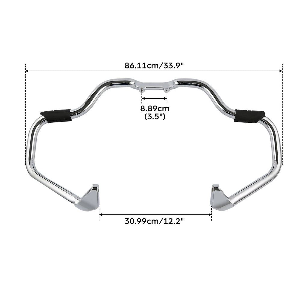 Chrome/Black Engine Guard Crash Bar for Indian Chieftain (2014–2025)